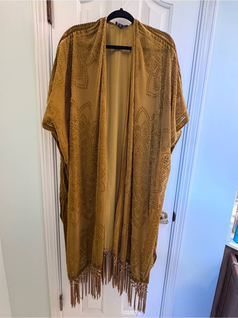 Torrid Mustard Fringe Duster
